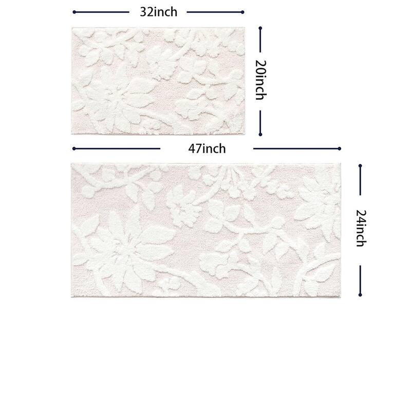 Bathroom Runner Rugs Long Bath Mat NonSlip,24"x47", Pink On Sale